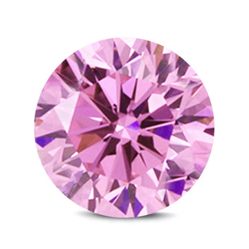 (Pack of 5) Round Simulated Pink CZ